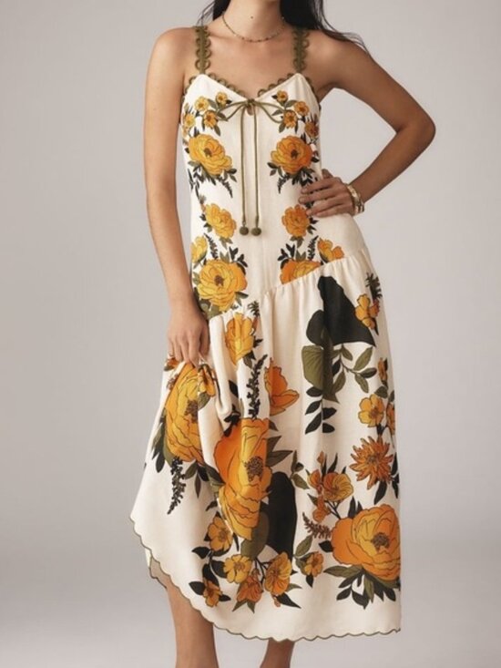 FARM Rio Dresses & Skirts - Farm Rio x Anthropologie Sleeveless V-Neck A-Line Maxi Dress